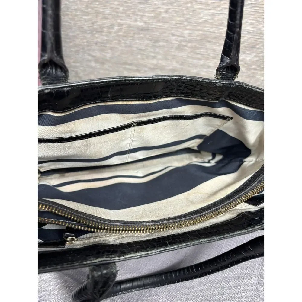 Saddle Bag Womens Medium Black Leather Braided Crossbody Shoulder Zip Purse